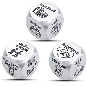 3pcs Couples metal decider Game Dice